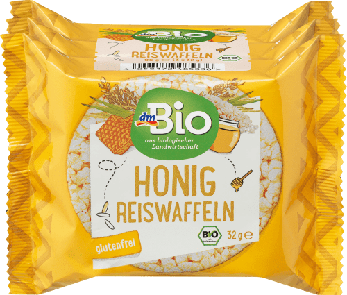 dmBioReiswaffeln, Honig, glutenfrei, 96 g