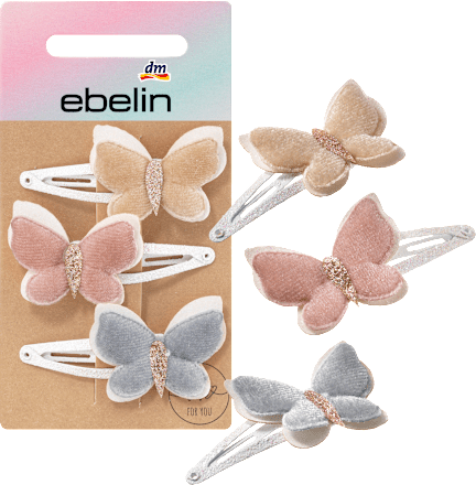 ebelinHaarclipse Schmetterlinge, 3 St