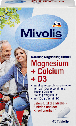 MivolisMagnesium + Calcium + D3, Tabletten 45 St., 95 g