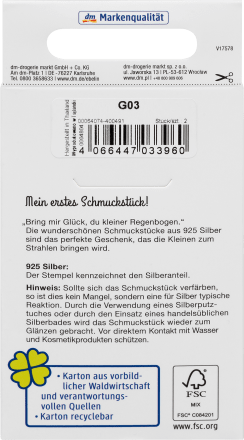 Regenbogen Kind St günstig Ohrstecker Silber, 925 2 kaufen online ebelin dauerhaft