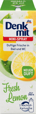 DenkmitLufterfrischer Mini-Spray Fresh Lemon Nachfüllpack, 25 ml