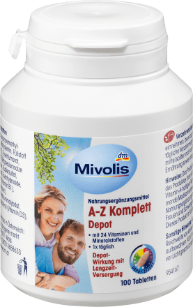 Mivolis A-Z Complete Depot Time-Release Tablets 50+ With Lutein 100 tablets