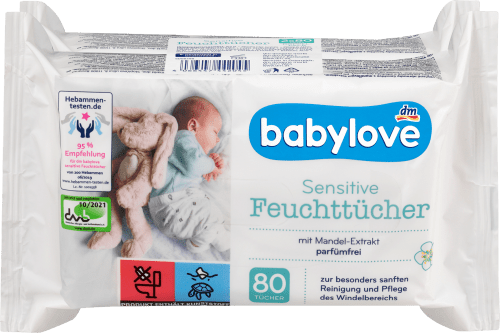 babyloveFeuchttücher sensitive (2x80 St), 160 St