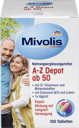 MivolisA-Z Depot ab 50, Tabletten, 100 St, 146 gNahrungsergänzungsmittel