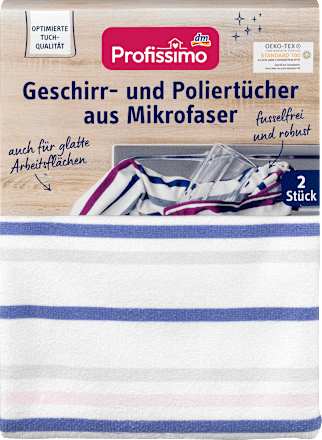 ProfissimoGeschirr- und Poliertücher aus Mikrofaser, 2 St