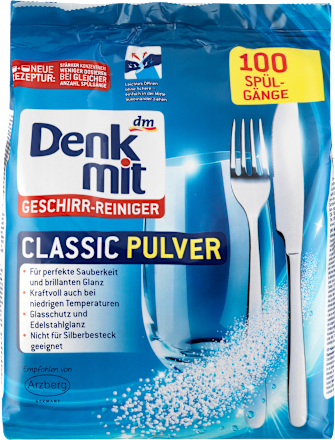 DenkmitSpülmaschinen-Pulver, 100 Spülgänge, 1,5 kg