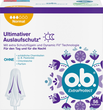 o.b. Tampons Extra Protect Tag+Nacht Normal, 56 St