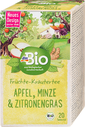 dmBio Früchte & KräuterTee Apfel, Minze & Zitronengras (20 x 2 g), 40