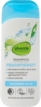 alverde NATURKOSMETIKShampoo Feuchtigkeit Aloe Vera & Hyaluron, 200 ml