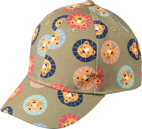PUSBLUBasecap mit Löwen-Muster, grün, Gr. 52/53, 1 St