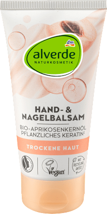 alverde NATURKOSMETIKHand- und Nagelbalsam Bio-Aprikosenkernöl & Pflanzliches Keratin, 75 ml