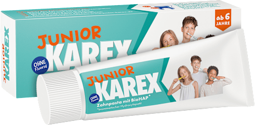 KAREXZahnpasta Kinder Junior, ab 6 Jahren fluoridfrei, 65 ml