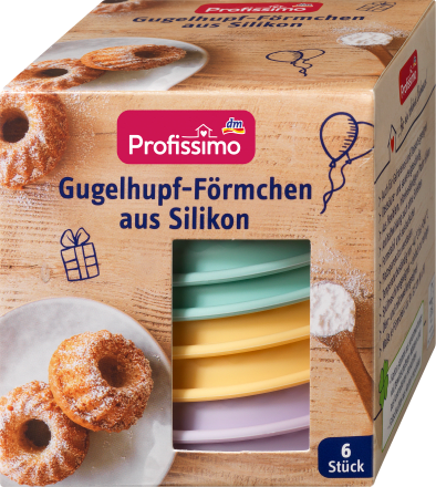 ProfissimoGugelhupf-Förmchen aus Silikon, 6 St