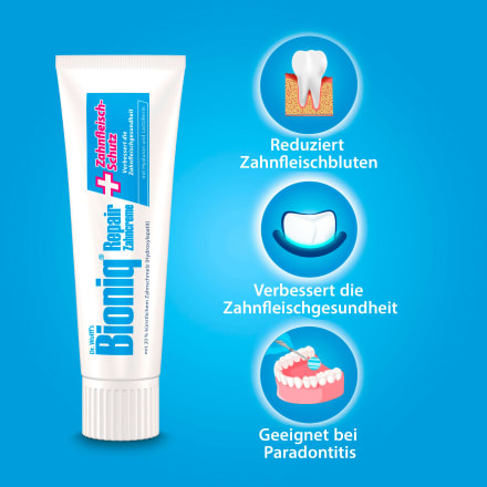 Bioniq® Zahnpasta Repair-Zahncreme Plus Zahnfleisch-Schutz fluoridfrei ...