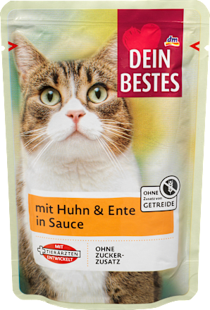 Dein BestesNassfutter Katze Huhn & Ente in Sauce, 100 gAlleinfuttermittel