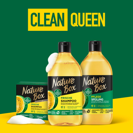 Nature Box Shampoo Mit Wassermelonenöl – Für Normale Bis Fettige Haare – 98 % Natürliche Inhaltsstoffe, Vegan & Recycelbar
