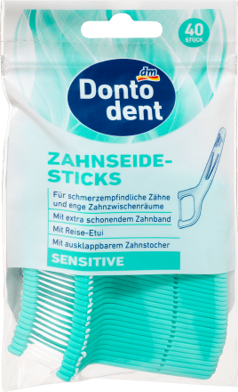 DontodentZahnseidesticks Sensitive mit Etui, 40 St