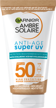 Garnier Ambre Solaire Sonnencreme Gesicht, Anti-Age super UV, LSF 50, 50 ml  dauerhaft günstig online kaufen | Gesichtsseren