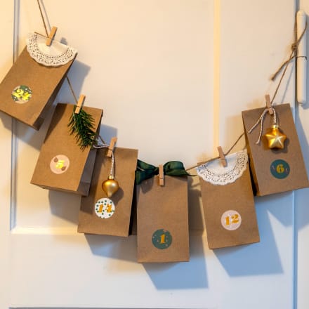 Dekorieren & Einrichten DIY Adventskalenderset, grün-natur, 1 St