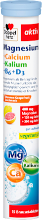 DoppelherzMagnesium Calcium Kalium + Vitamine B6 + D3 15 St, 100,5 gNahrungsergänzungsmittel