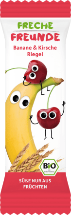 Freche FreundeFruchtriegel Banane & Kirsche, ab 1 Jahr (4x23 g), 92 gBeikost