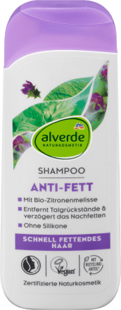 alverde NATURKOSMETIKShampoo Anti Fett Bio-Brennnessel, Bio-Zitronenmelisse, 200 ml