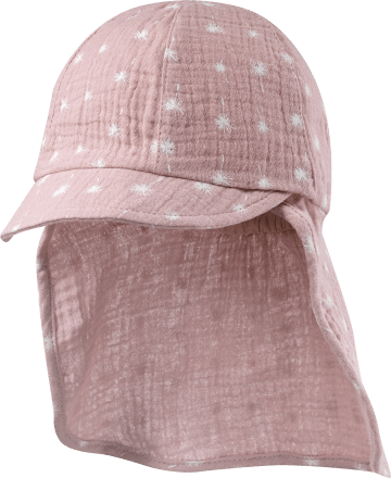 ALANASchirmmütze aus Musselin mit Pusteblumen-Muster, rosa, Gr. 54/55, 1 St