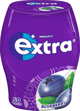 EXTRAKaugummi Extra, Blueberry, zuckerfrei, 50 St