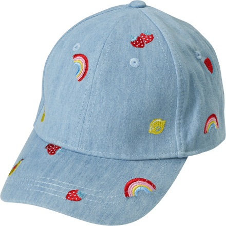 PUSBLUBasecap mit Regenbogen-Muster, blau, Gr. 54/55, 1 St