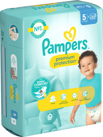 Pampers Windeln Premium Protection Gr. 5 Junior (11-16 kg), 22 St dauerhaft  günstig online kaufen