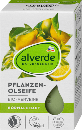 alverde NATURKOSMETIKSeifenstück Pflanzenölseife mit Bio-Verveine, 100 g
