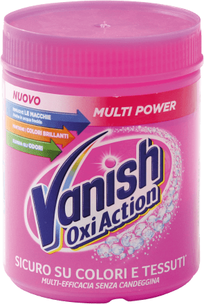 Vanish Oxi Action Polvere Rosa Smacchiatore bucato Oxi Pink, 500 g Acquisti  online sempre convenienti