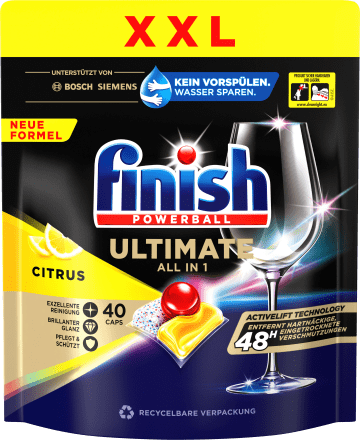 Finish Ultimate All in 1 Geschirrspül-Caps Citrus XXL, 40 St