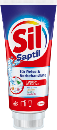 SilHandwaschmittel Sil Saptil für Reise & Vorbehandlung mit Bürste, 200 ml