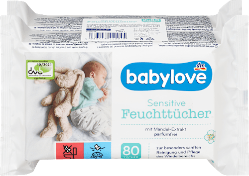 babyloveFeuchttücher sensitive (2x80 St), 160 St