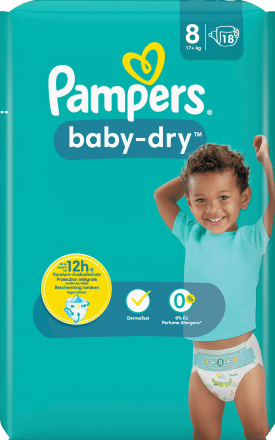 Pampers Couches baby-dry taille 8 Extra Large, 17+ kg 8006540715628 bei   günstig kaufen