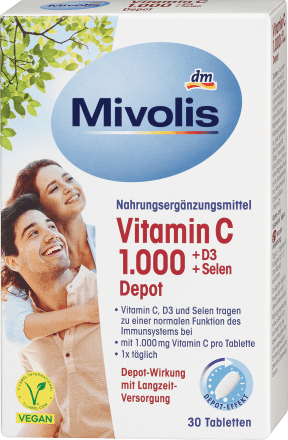 MivolisVitamin C 1000 + D3 + Selen Depot 30 St, 42 gNahrungsergänzungsmittel