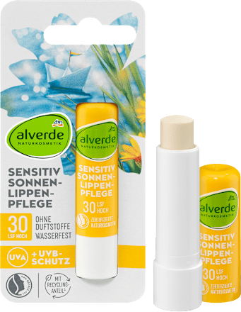 alverde NATURKOSMETIKLippenpflegestift sensitiv LSF 30, 4,8 g