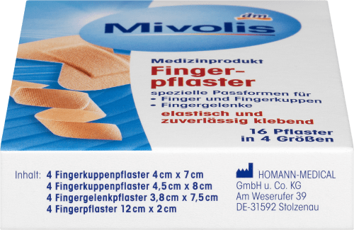 Mivolis Fingerpflaster, 16 St dauerhaft günstig online kaufen