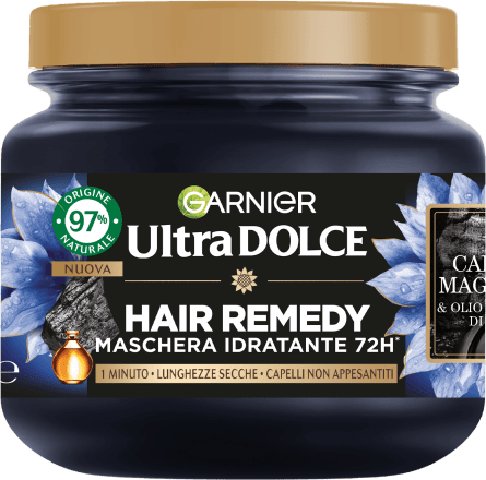 Garnier Ultra Dolce Maschera Hair Remedy al Carbone Magentico, 340 ml  Acquisti online sempre convenienti