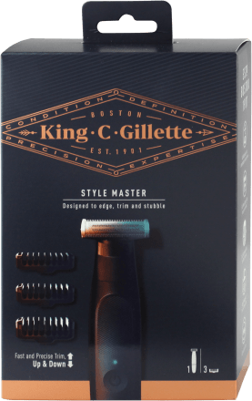 King C.Gillette Style Master Kit Regolabarba, Rasoio Elettrico