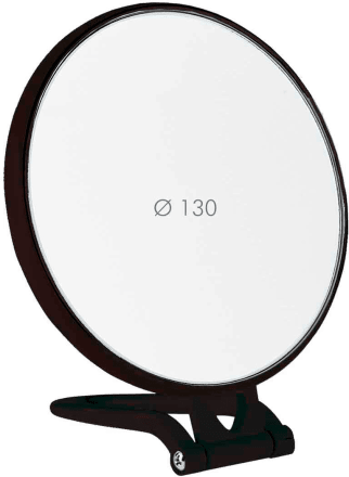 Specchio Da Trucco Ingranditore 10x/1x Doppia Faccia Girevole 360° - Portatile Con Manico, Pieghevole, Diametro 12 Cm