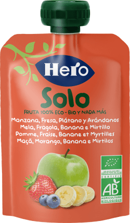 Hero Solo Purea mela, fragola, banana e mirtillo, 100 g Acquisti online  sempre convenienti