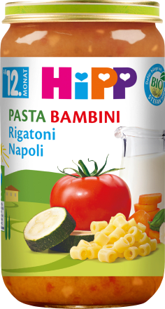 Hipp Menü Pasta Bambini Rigatoni Napoli, 250 g