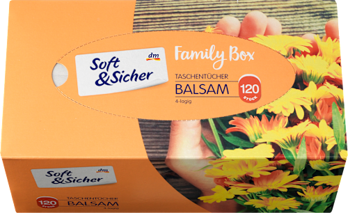Soft&SicherTaschentücher Box Balsam 4-lagig, 120 St