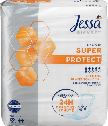 Jessa DISKRET Assorbenti per incontinenza Super Protect, 20 pz