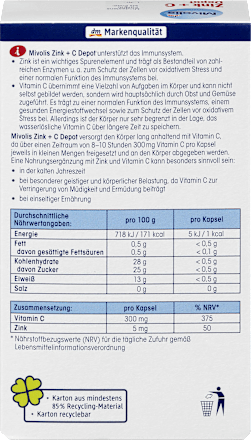 Mivolis Cink s vitaminom C, 38 g | dm-drogeriemarkt.ba