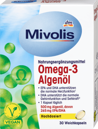 MivolisOmega-3 Algenöl, Kapseln 30 St., 30 StNahrungsergänzungsmittel