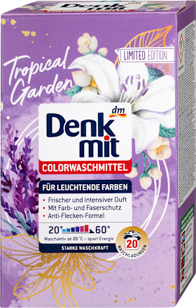 DenkmitColorwaschmittel Pulver Tropical Garden, 20 Wl