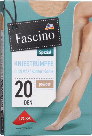 FascinoKniestrümpfe COOLMAX®  powder Gr. 35-38, 20 DEN, 1 St